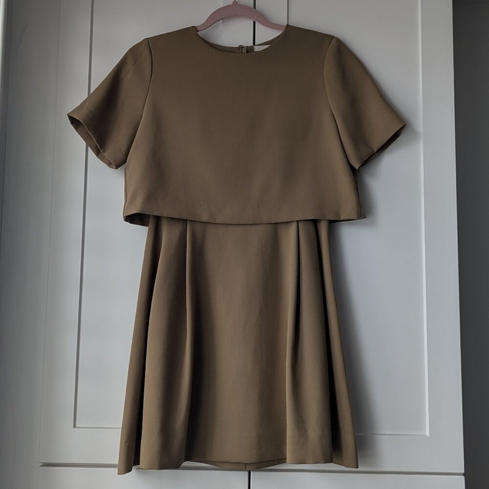 OAK + Fort Olive Green Dress NWOT